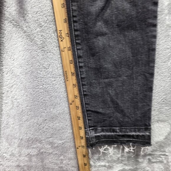 KUT from the Kloth Jeans Womens 00 Black Reese Fab Ab High Rise Straight Ripped - Picture 8 of 10